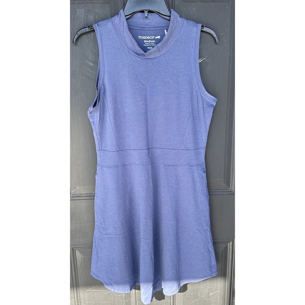 Toad & Co Summerdance Sleeveless‎ Mock Neck Fit and Flare Dress Medium